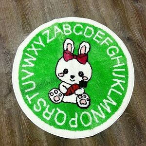 Miffy Alphabet Bunny Rug - Green and White